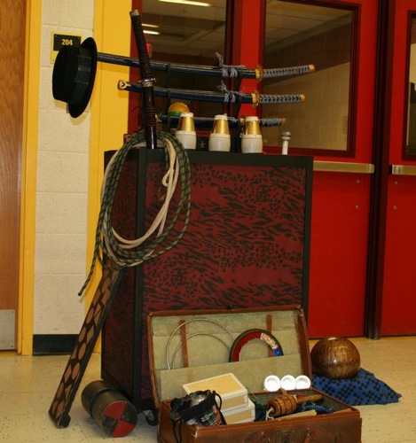 Prop Stand Setup for a School Show